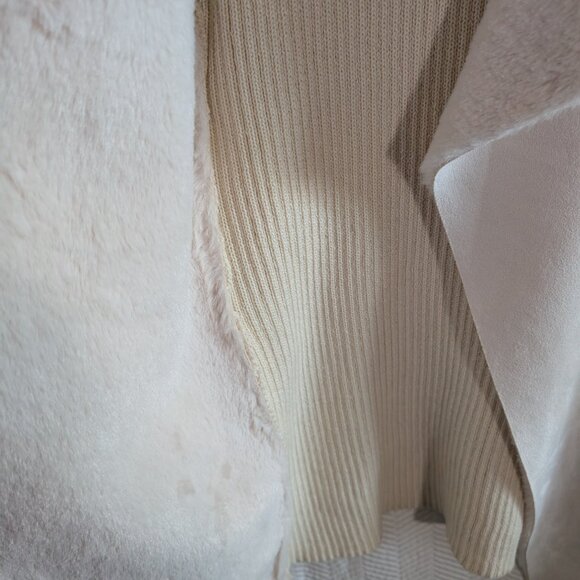 Twelve by Ontwelfth Faux Fur Sweater Waterfall Vest Soft Cozy Layering Large - Picture 10 of 14